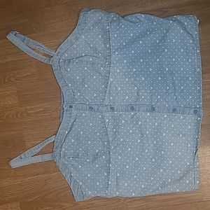 Disney chambray crop top 2x